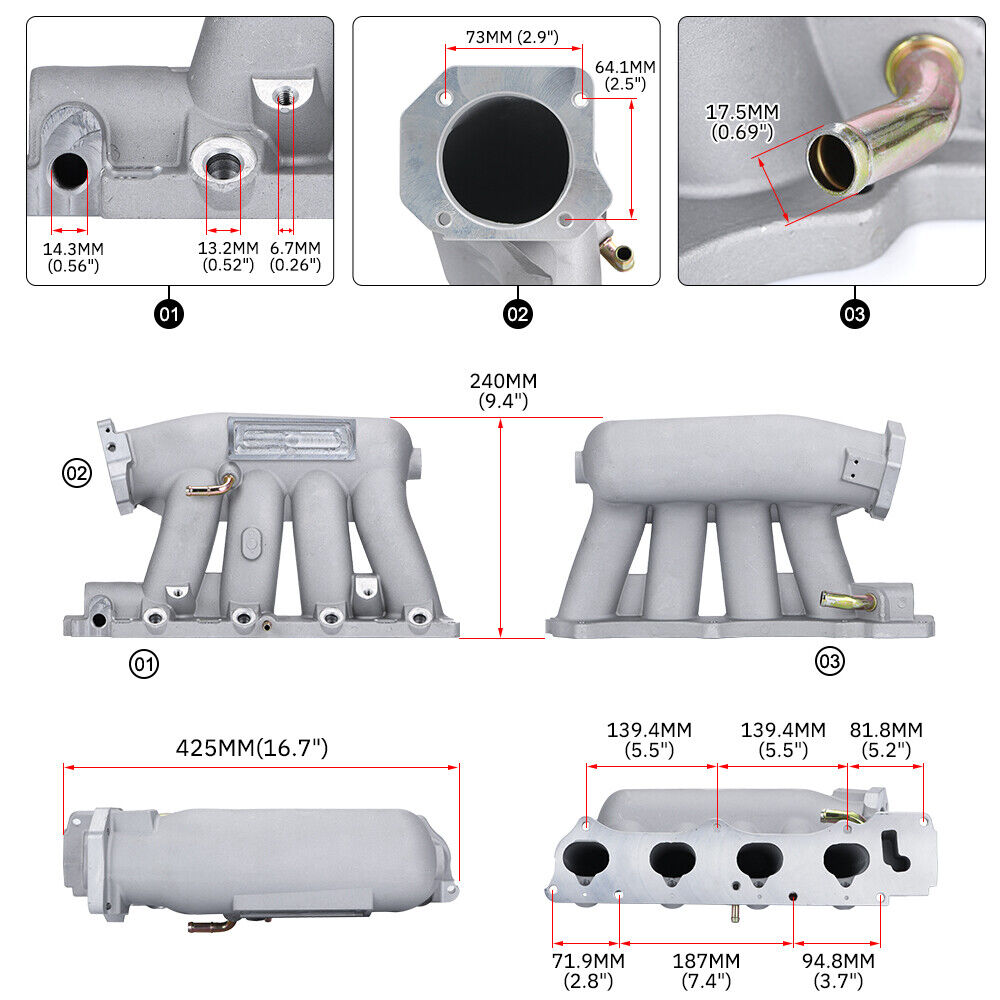 RBC Intake Manifold Racing K-Series For Honda Acura TSX K20Z3