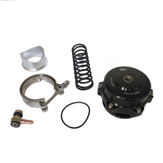 Black Universal 50mm Blow Off Valve BOV Q Typer BV50 6 PSI+18PSI Springs
