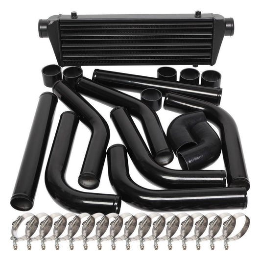 Universal 2.5" Intercooler + Piping + Clamps Kit