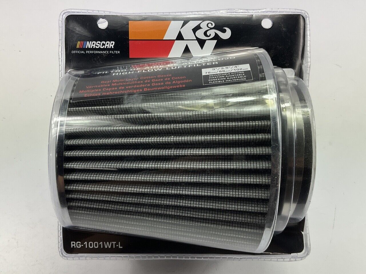 K&N Performance Cold Air Intake Air Filter 3", 3.5", 4" In, 5.5" Tall